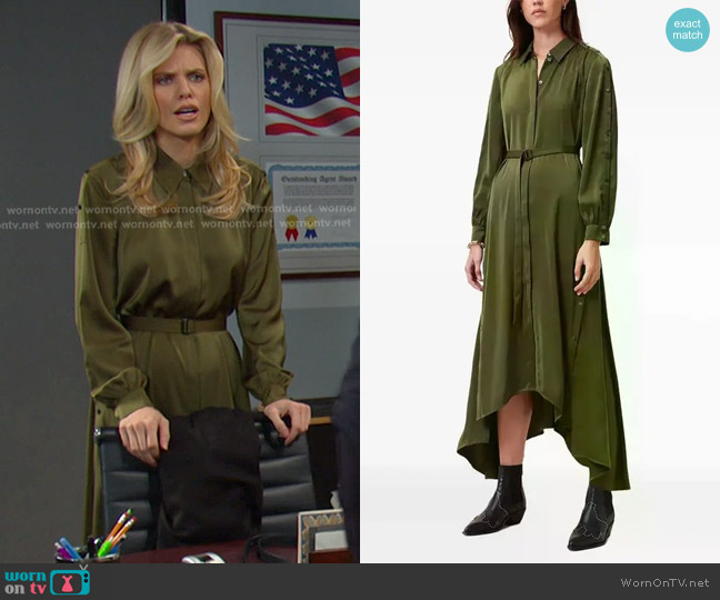 All Saints Button-detailed Asymmetric Dress worn by Catherina Greene (AnnaLynne McCord) on Days of our Lives