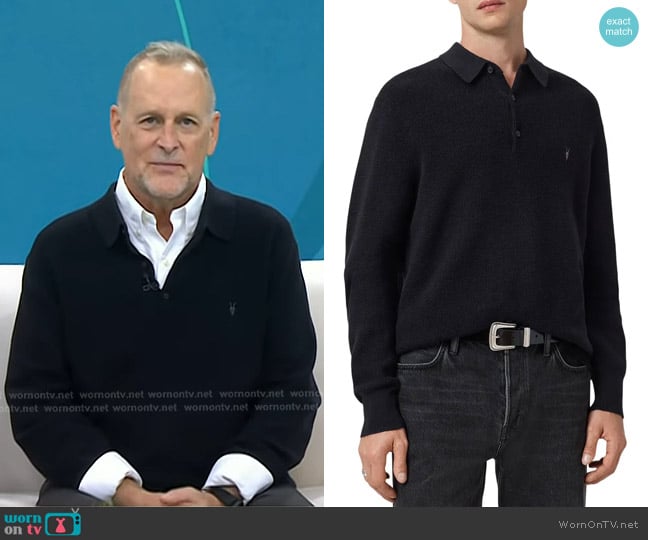 Dave Coulier’s black polo sweater on Today Dave Coulier’s black polo sweater on Today