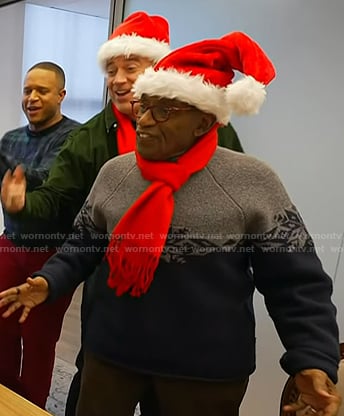 Al's navy and grey sweater on Today