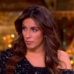 Alyssa's black leopard one shoulder dress on The View