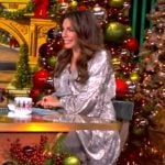 Alyssa’s metallic wrap dress on The View