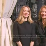 Amanda Seyfried’s black ruffle shift dress on Today