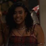 Amira’s red plaid cami on Bel-Air