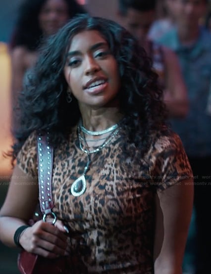 Amira's leopard print tee on Bel-Air