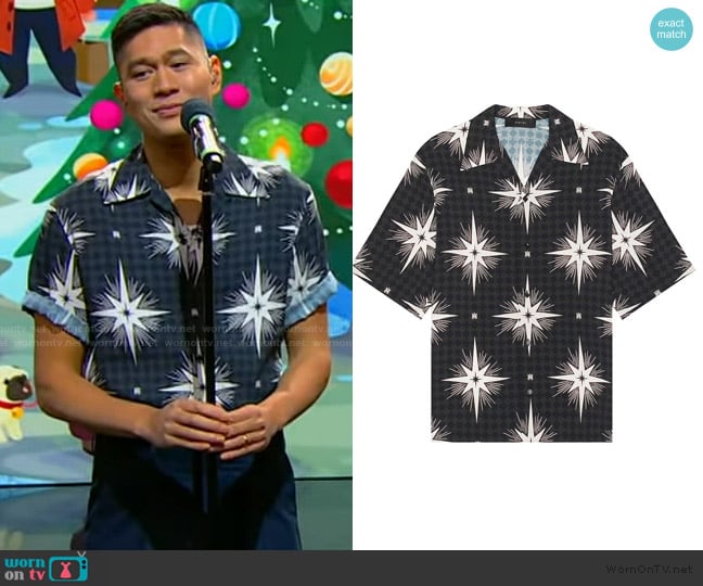 Amiri Starburst Camp Shirt worn by Mark Hoying on Tamron Hall Show