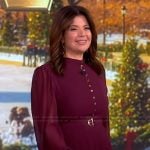 Ana's burgundy shirtdress on The View