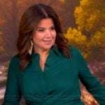 Ana’s green tie front jumpsuit on The View