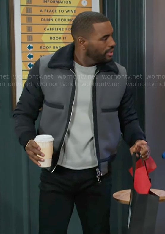 Andre's jacket with fleece collar on Beyond the Gates