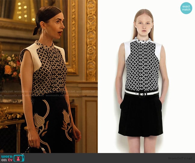 Andrew Gn 2014 Resort Collection worn by Emily Cooper (Lily Collins) on Emily in Paris