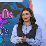 Angie Lassman’s mixed media knit dress on Today