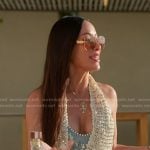 Angie’s blue seashell swimsuit on The Real Housewives of Salt Lake City