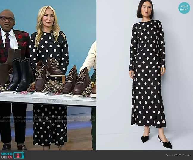 Chassie’s black polka dot dress on Today