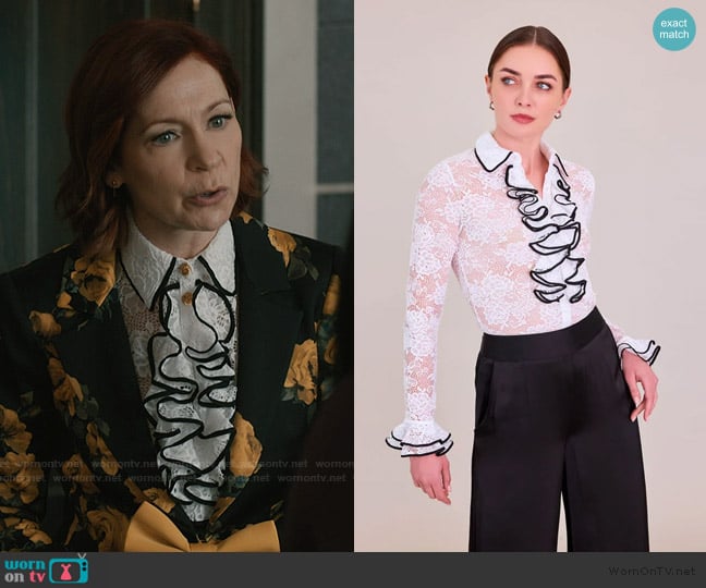 Anne Fontaine Academia Shirt worn by Elsbeth Tascioni (Carrie Preston) on Elsbeth