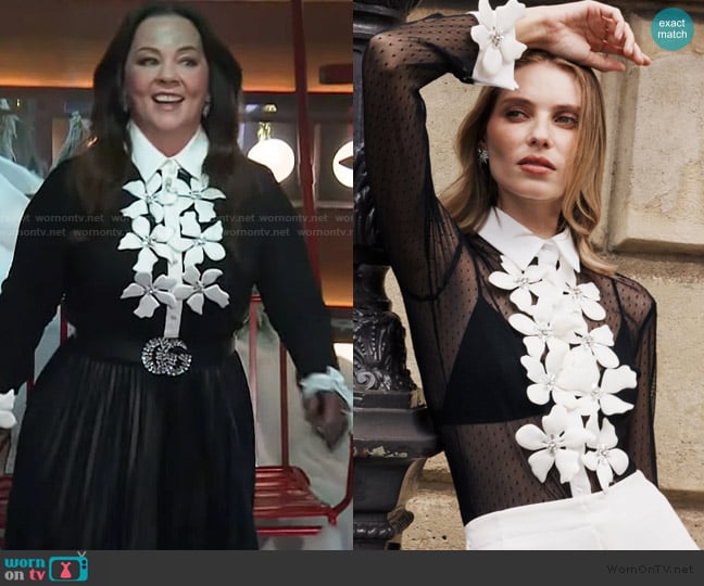 Anne Fontaine Terra Shirt worn by Melissa McCarthy on The Kelly Clarkson Show