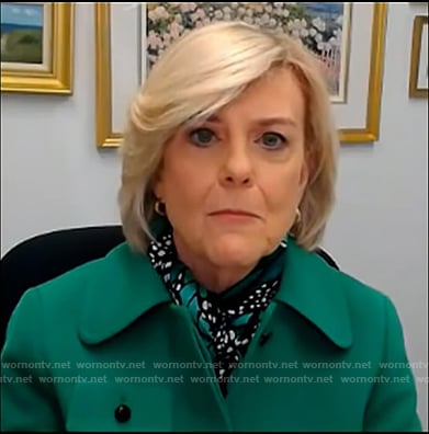 Anne Thompson's green jacket on Today
