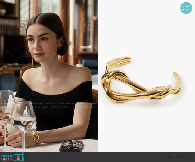 Annelise Michelson Manchette Eden worn by Emily Cooper (Lily Collins) on Emily in Paris