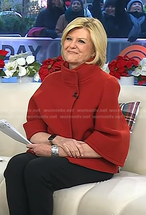 Anne's red cropped jacket on Today