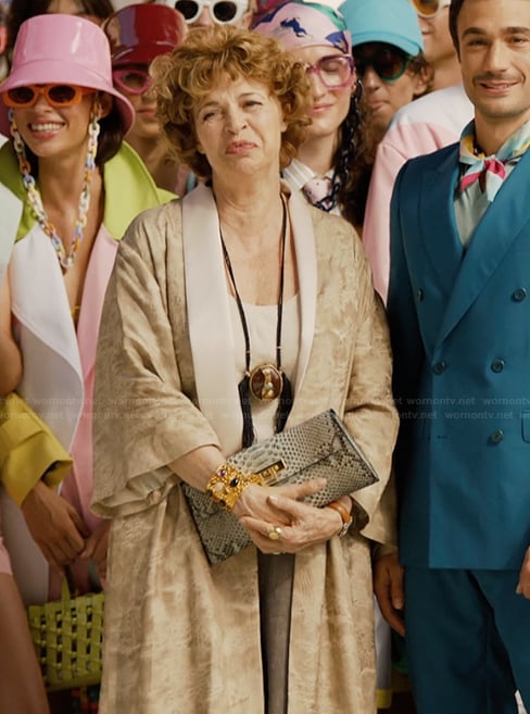 Antonia Muratori’s printed coat on Emily in Paris