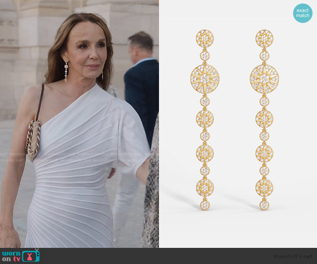 APC Monaco Soleil Longue Earrings worn by Sylvie (Philippine Leroy-Beaulieu) on Emily in Paris