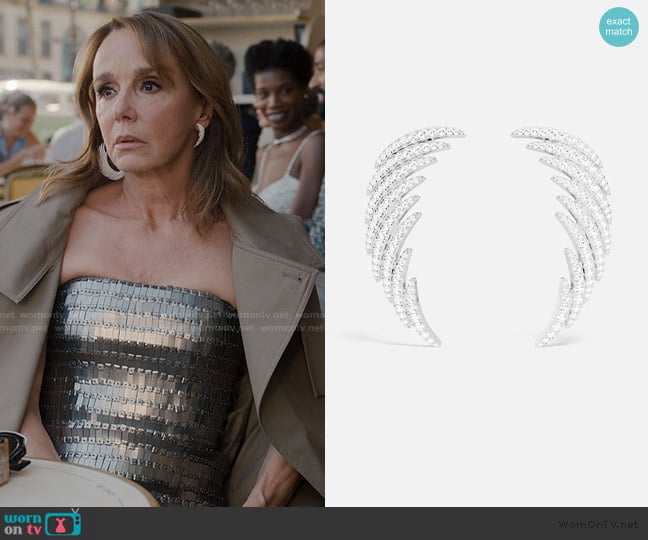 APM Monaco Spring 2025 Palm Earring worn by Sylvie (Philippine Leroy-Beaulieu) on Emily in Paris