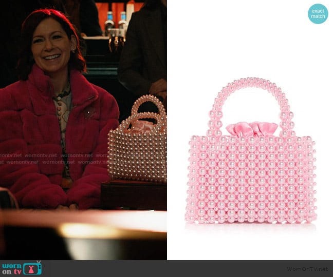Aqua Beaded Top Handle Bag worn by Elsbeth Tascioni (Carrie Preston) on Elsbeth