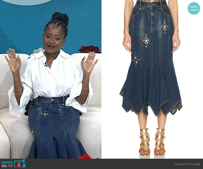 Area Crystal Skirt worn by Amanda Gorman on Today