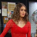 Ari’s red lace top on Days of our Lives