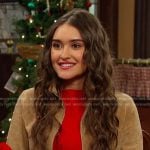 Ari’s beige suede crope jacket on Days of our Lives