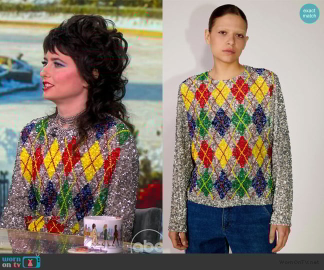 Ashish Argyle Sequin Top worn by Sara Sherman on The View