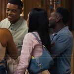 Ashley’s gingham check shirt and bag on Bel-Air