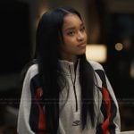 Ashley’s gray stripe hoodie on Bel-Air