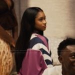 Ashley’s purple striped top on Bel-Air