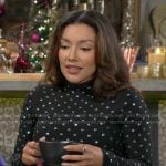Audra’s black crystal embellished top and skirt set on The Young and the Restless