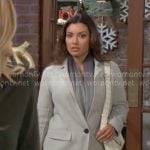 Audra’s grey coat on The Young and the Restless