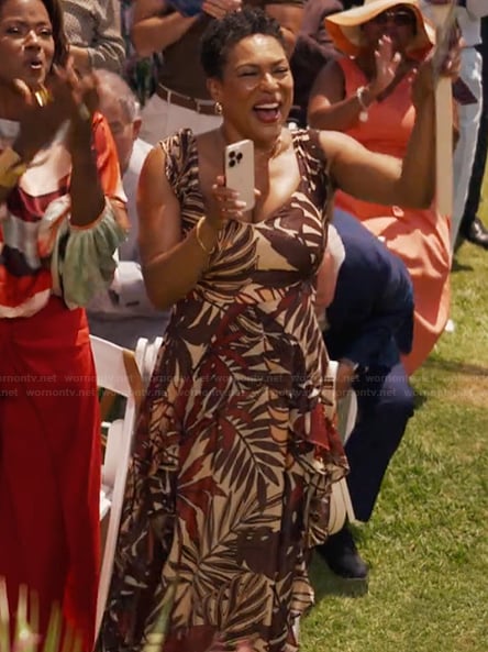 Aunty Vy's floral print asymmetric dress on Bel-Air