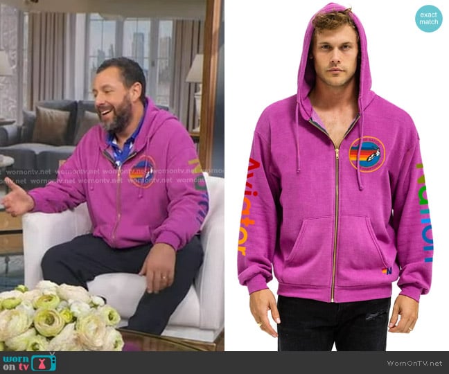 Adam Sandler’s pink hoodie on Good Morning America