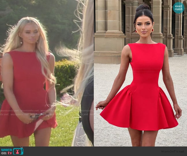 Babyboo Yalina Mini Dress in Red worn by (Miranda McWhorter) on The Kardashians