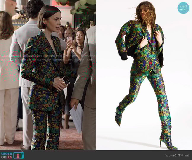 Barbara Bui Resort 2019 Collection worn by Emily Cooper (Lily Collins) on Emily in Paris