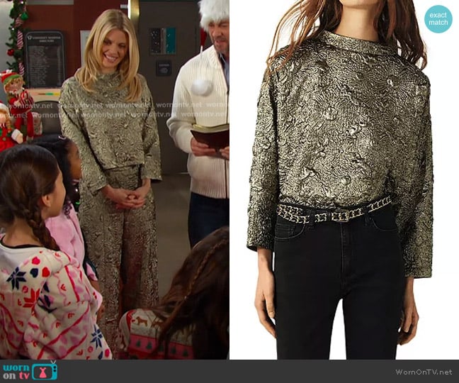 Ba&Sh Beryl Top worn by Catherina Greene (AnnaLynne McCord) on Days of our Lives