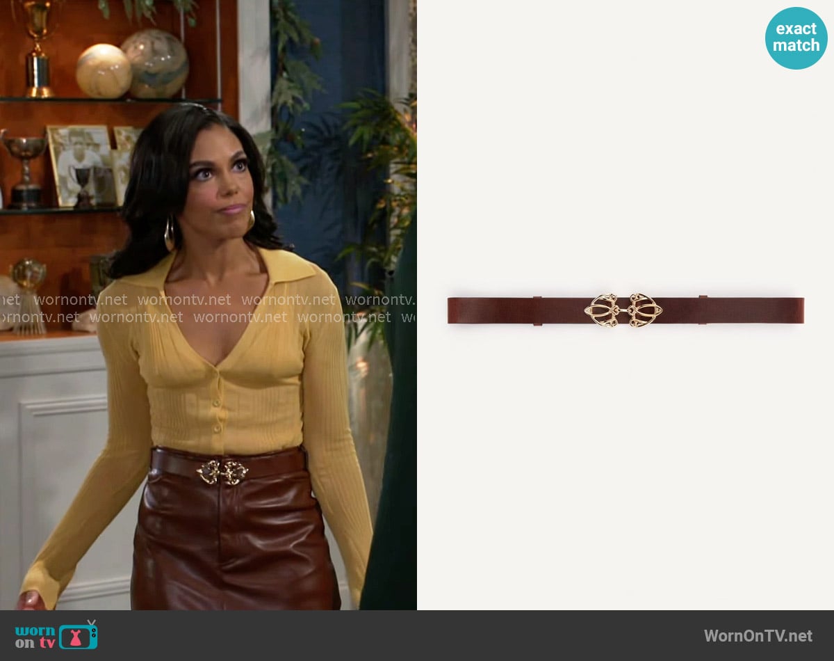 ba&sh Bilissi Belt worn by Dani Dupree (Karla Mosley) on Beyond the Gates