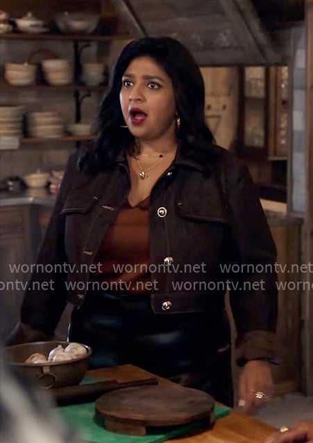 Bela’s cropped denim jacket on Ghosts