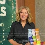 Tory’s black belted denim dress on Good Morning America