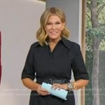 Tory's black belted denim dress on Good Morning America