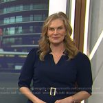 Emily’s navy belted sheath dress on Today