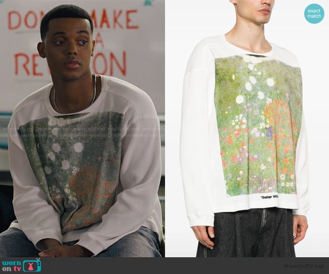 Better with Age Printed sweatshirt worn by Will Smith (Jabari Banks) on Bel-Air