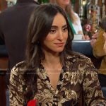 Gabi’s black and gold paisley blouse on Days of our Lives