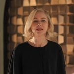 Liberty’s black cape blouse on Alls Fair