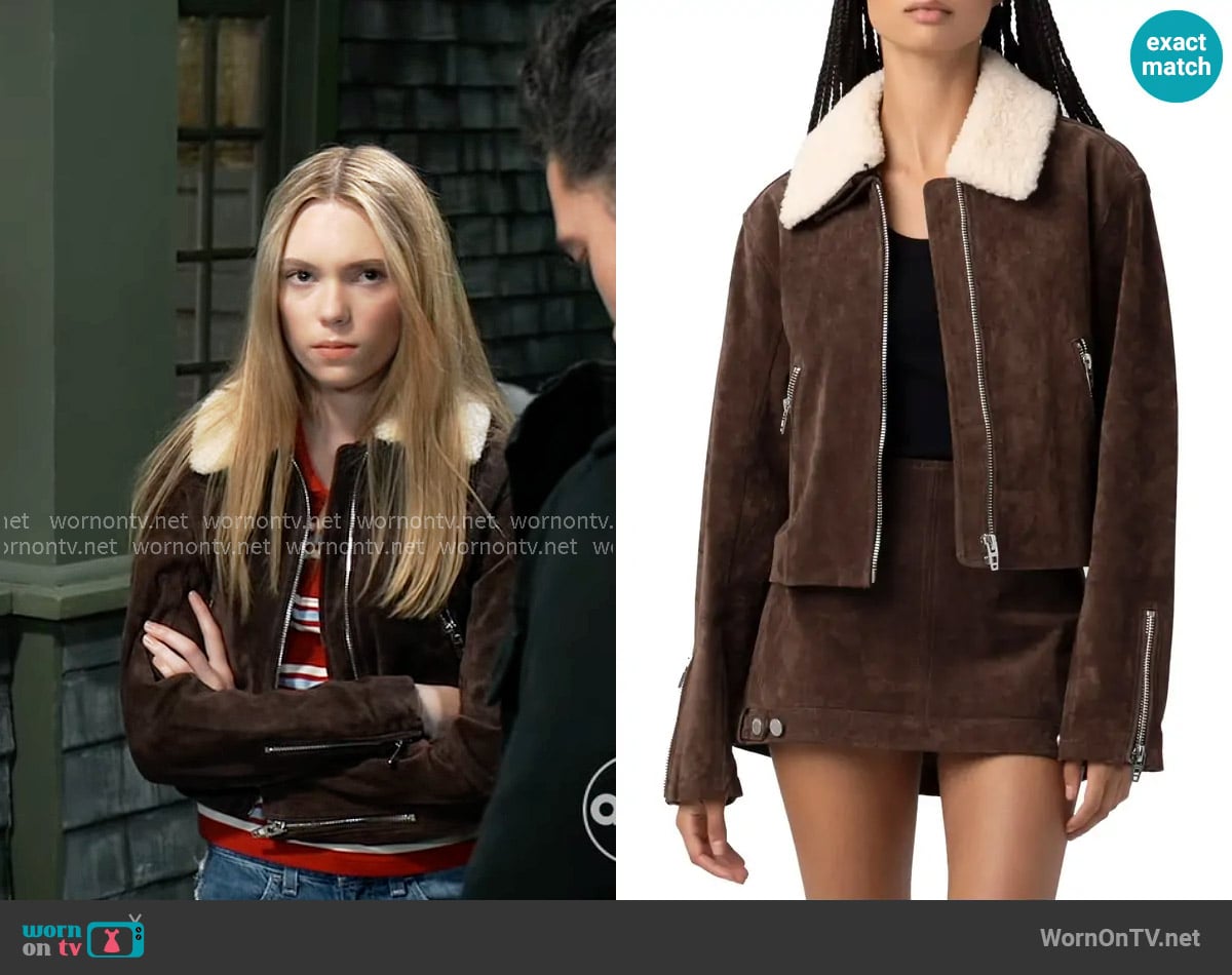 Charlotte’s brown jacket on General Hospital Charlotte’s brown jacket on General Hospital