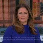 Michelle Charlesworth’s blue tie neck dress on Good Morning America