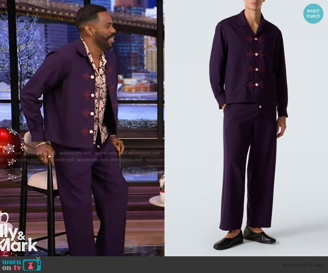 Colman’s embroidered overshirt on Live with Kelly Colman’s embroidered overshirt on Live with Kelly